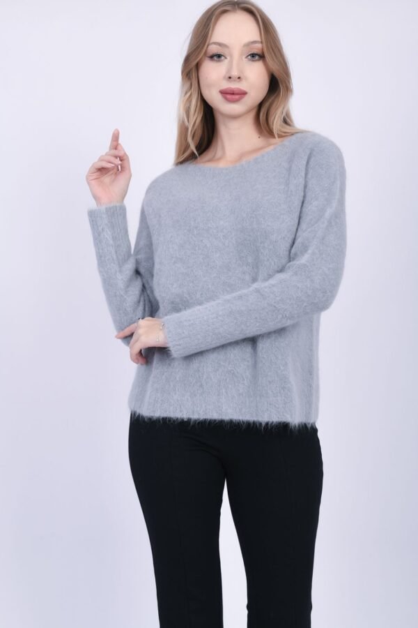 Geniş Yaka Soft Triko Kazak - Görsel 2