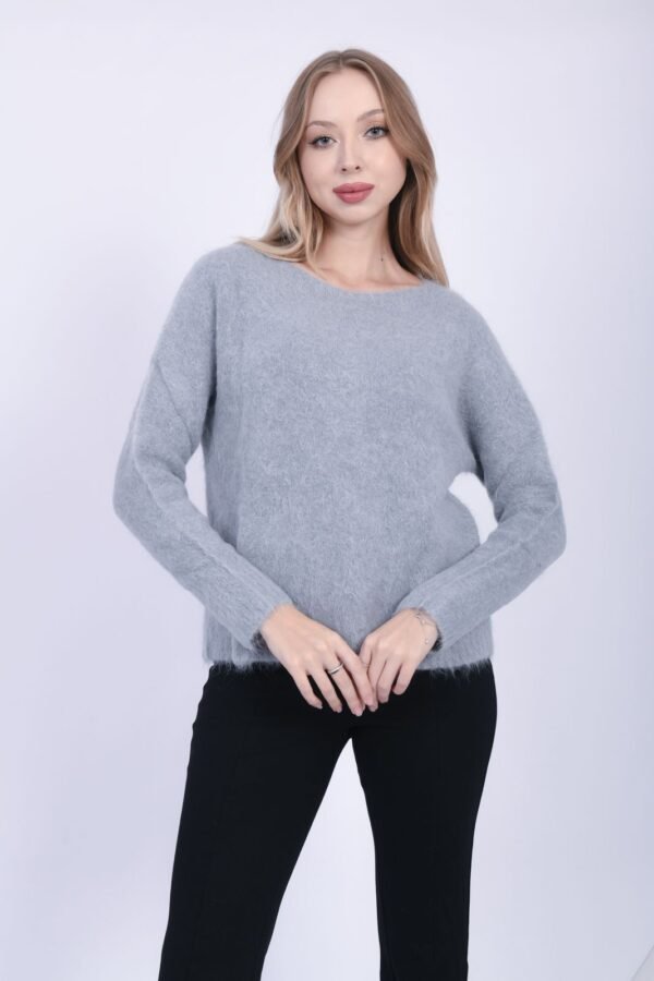 Geniş Yaka Soft Triko Kazak - Görsel 3