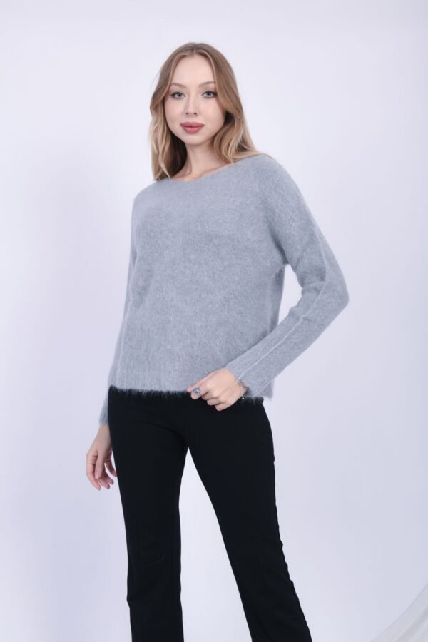 Geniş Yaka Soft Triko Kazak - Görsel 4