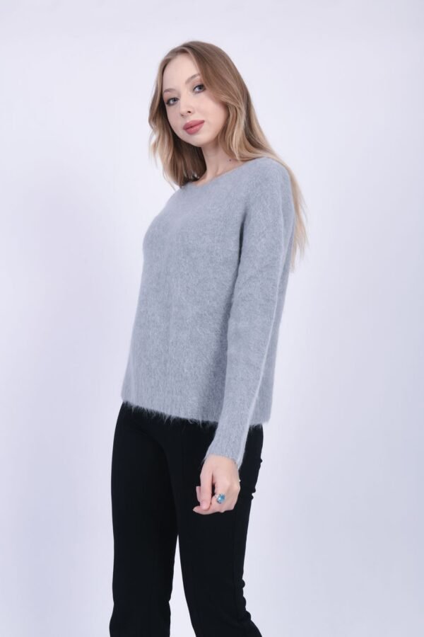 Geniş Yaka Soft Triko Kazak - Görsel 5